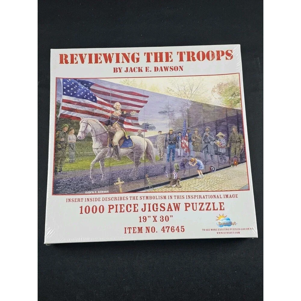 George Washington Reviewing the Troops 1000 Piece Revolutionary War Puzzle New